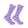 David Wej Men's Neutrals Striped Socks - Purple In Purple