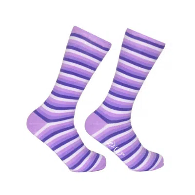 David Wej Men's Neutrals Striped Socks - Purple