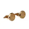 David Wej Men's Octagon Patterned Metal Cufflinks - Rose Gold In Gold