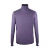 David Wej Men's Pink / Purple Harry Wool Roll Neck Jumper – Lilac In Pink/purple
