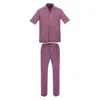 David Wej Men's Pink / Purple Kingston Linen Blend Shirt And Trousers Set – Rouge Pink In Pink/purple