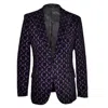 David Wej Men's Pink / Purple Washington Floral Jacquard Blazer – Purple In Pink/purple