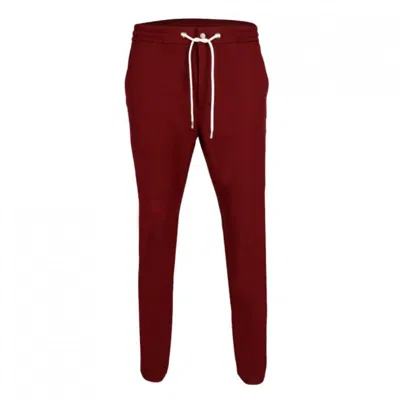 David Wej Men's Plain Drawstring Trouser – Burgundy In Red