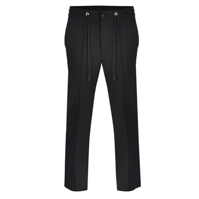 David Wej Men's Plain Loose Fit Drawstrings Trouser – Black