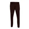 David Wej Men's Plain Smart Trousers With Belt Loops – Brown In Brown