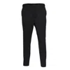 David Wej Men's Plain Smart Trousers With Side Adjusters – Black In Black