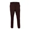 David Wej Men's Plain Smart Trousers With Side Adjusters – Brown In Brown