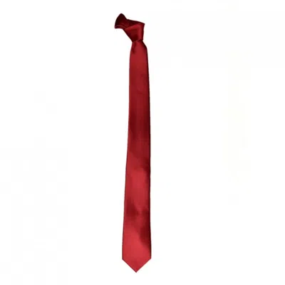 David Wej Men's Plain Tie – Red In Gray