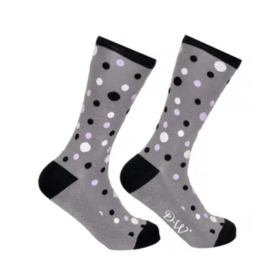 David Wej Men's Polka Dot Socks - Grey In Gray