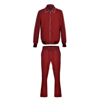 David Wej Men's Red Ashford Aviator Set - Burgundy