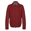 David Wej Men's Red Ashford Relaxed Aviator Jacket - Burgundy In Red