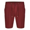 David Wej Men's Red Ashford Relaxed Drawstring Short - Burgundy In Red