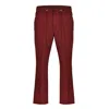 David Wej Men's Red Ashford Relaxed Loose Fit Drawstring Trouser - Burgundy In Red