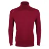 David Wej Men's Red Dixon Light Wool Turtleneck Jumper – Plum In Red