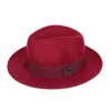 David Wej Men's Red Wool Fedora Hat - Burgundy In Red
