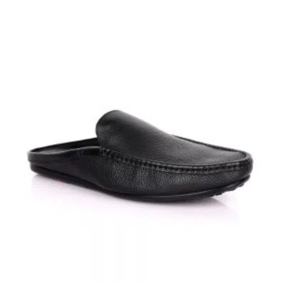 David Wej Men's Soft Leather Slip On Loafers – Black