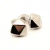 David Wej Men's Triangle Cufflink – Silver In Gray