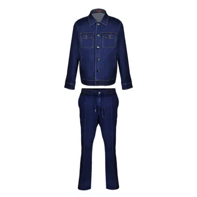 David Wej Men's Vanguard Stretch Denim Set - Dark Blue
