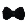 David Wej Men's Velvet Pretied Bow Tie – Black In Black
