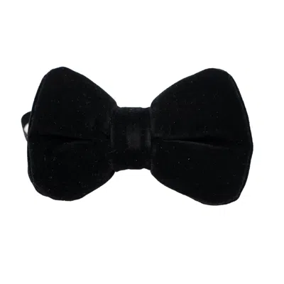 David Wej Men's Velvet Pretied Bow Tie – Black