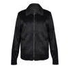 David Wej Men's Washington Aviator Jacquard Jacket - Black In Black