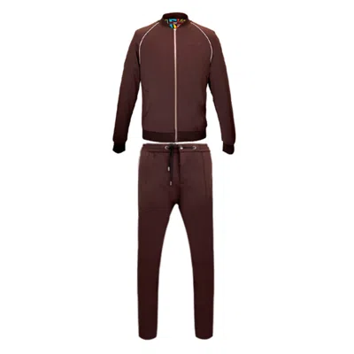 David Wej Men's Wellington Track Suit - Brown
