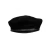 David Wej Men's Wickliffe Wool Beret – Black In Black