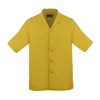 David Wej Men's Yellow / Orange Kingston Linen Blend Shirt - Mustard In Yellow/orange