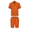 David Wej Men's Yellow / Orange Kingston Shirt & Short - Orange In Yellow/orange