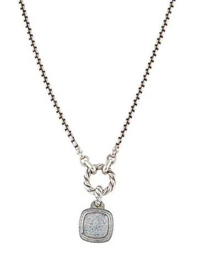 Pre-owned David Yurman 1.01ctw Diamond Albion Pendant Necklace, 34.5" In Multi
