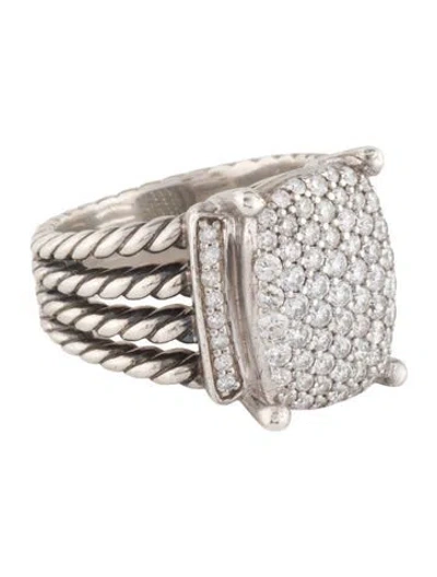 Pre-owned David Yurman 1.12ctw Diamond Wheaton Cocktail Ring In Multi