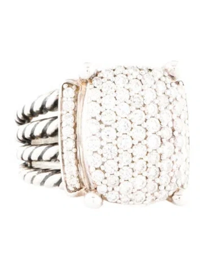 Pre-owned David Yurman 1.12ctw Diamond Wheaton Cocktail Ring In Multi