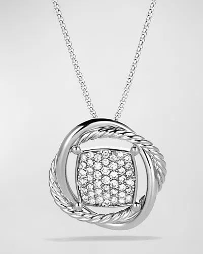 David Yurman 11mm Pave Diamond Infinity Necklace In Pave Diamonds