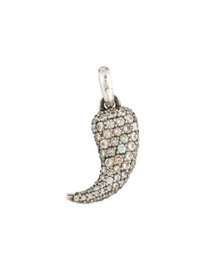 Pre-owned David Yurman 1.40ctw Diamond Petrvs Claw Pendant, 1" In Multicolor