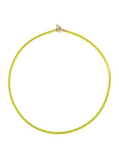Pre-owned David Yurman 14k Bel Aire Box Chain Choker Necklace, 14" In Yellow