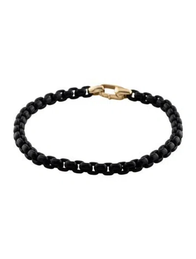 Pre-owned David Yurman 14k Bel Aire Bracelet, 6" In Black