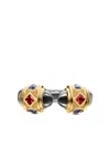 David Yurman 14k Yellow Gold And Sterling Silver Renaissance Multi-stone Ring In Gold