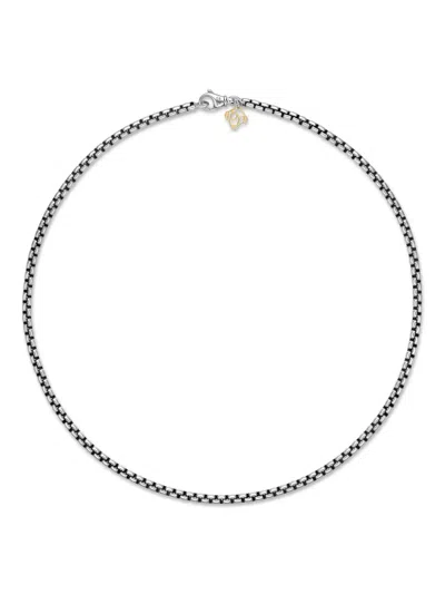 David Yurman Sterling Silver Box Chain Necklace In 银色