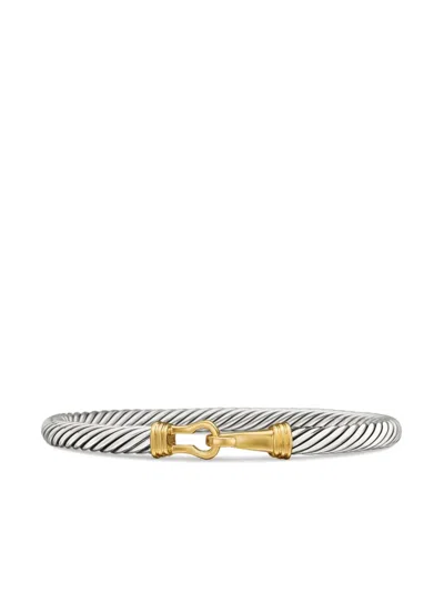 David Yurman Buckle Classic Cable Bracelet In S4 Silver/gold
