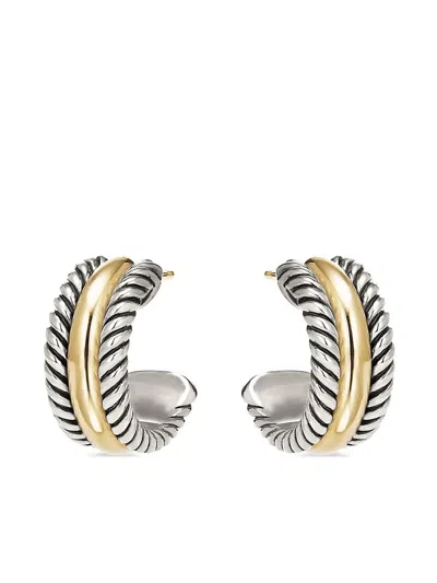 David Yurman 14kt Yellow Gold And Sterling Silver Earrings
