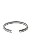 David Yurman 14kt Yellow Gold And Sterling Silver Cable Classics Onyx Bracelet In S4abt