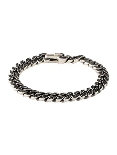 Pre-owned David Yurman 1.67ctw Diamond Curb Link Bracelet, 7.25" In Multicolor