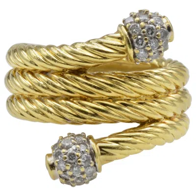 Pre-owned David Yurman 18 Karat Yellow Gold And Diamond Ring