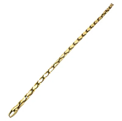 Pre-owned David Yurman 18 Karat Yellow Gold Fluted Link Bracelet