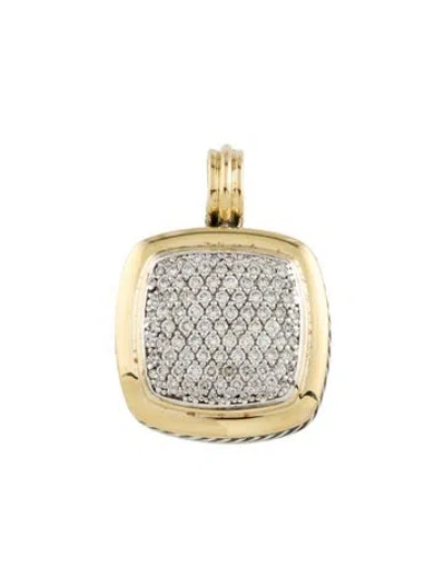 Pre-owned David Yurman 1.81ctw Diamond Albion Enhancer Pendant, 1.5" In Multi
