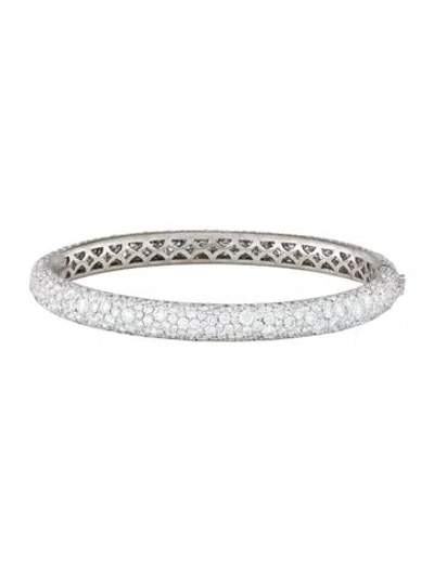Pre-owned David Yurman 18k 14.48ctw Diamond Pave Bangle, 6.5" In Multi