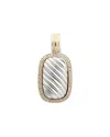 David Yurman 18k & Silver 0.30 Ct. Tw. Diamond & Albion Pendant (authentic )