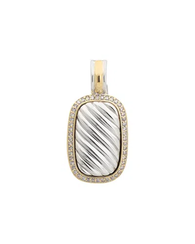 David Yurman 18k & Silver 0.30 Ct. Tw. Diamond & Albion Pendant (authentic ) In Gold