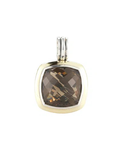 David Yurman 18k & Silver Quartz Charm (authentic ) In Brown