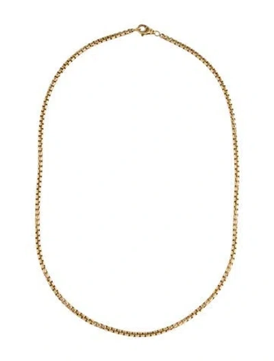 Pre-owned David Yurman 18k Box Chain Necklace, 22" In Multi